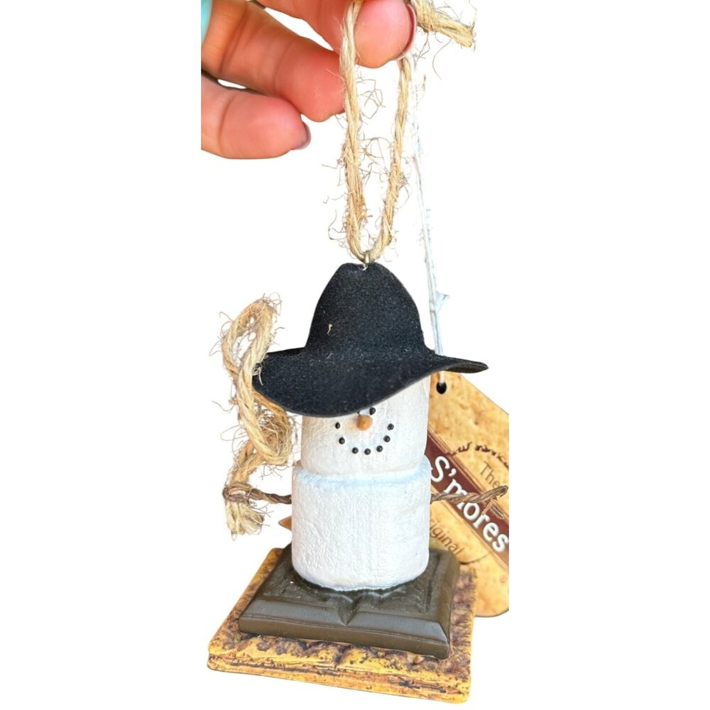Midwest The Original S'mores Cowboy White Marshmallow Christmas Ornament 3"